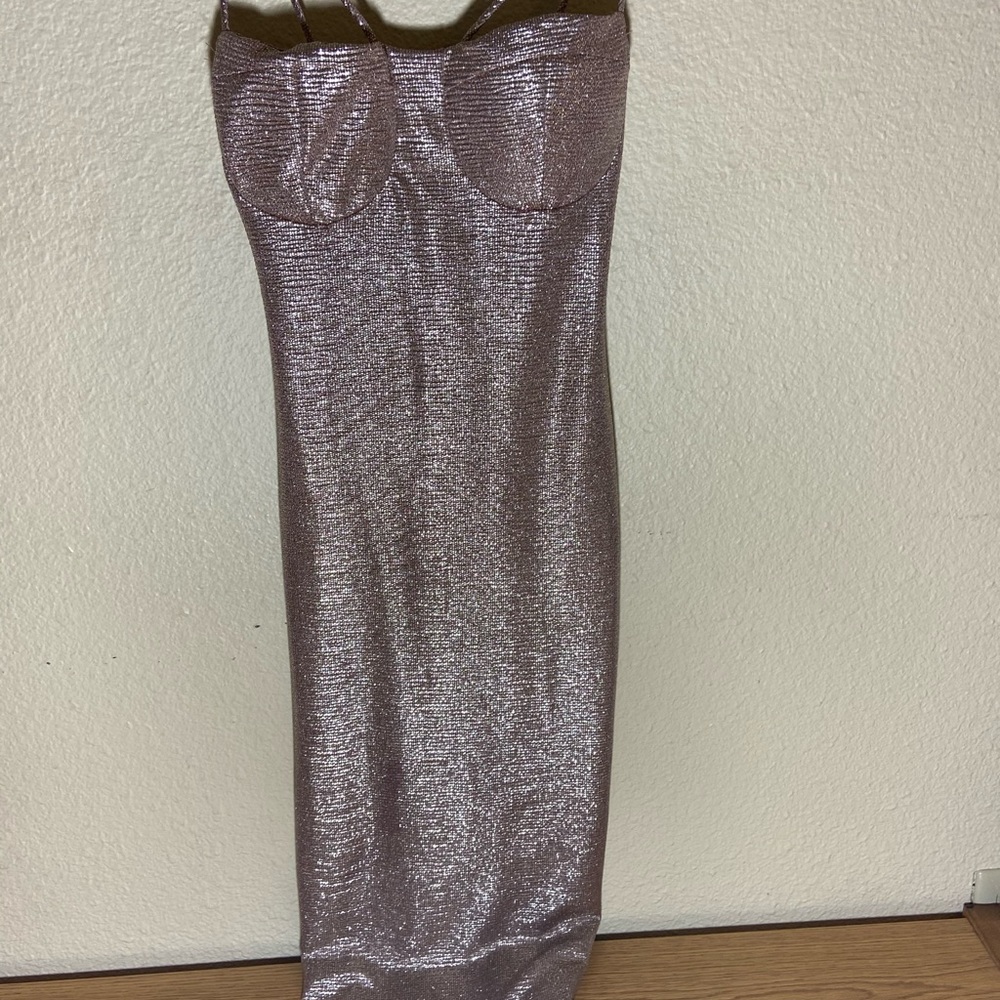 Gold mini dress